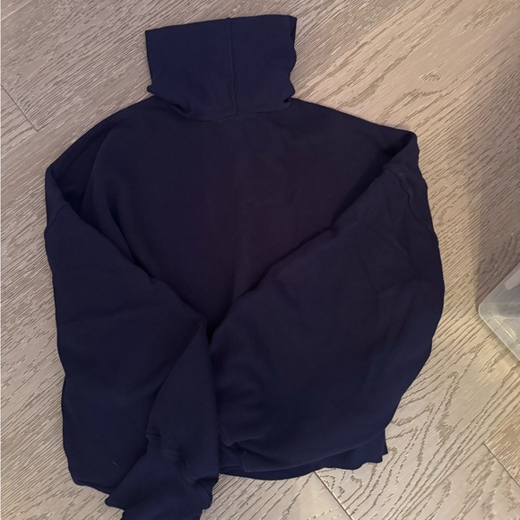 Agolde navy extended rib turtleneck sweater - Picture 2 of 3